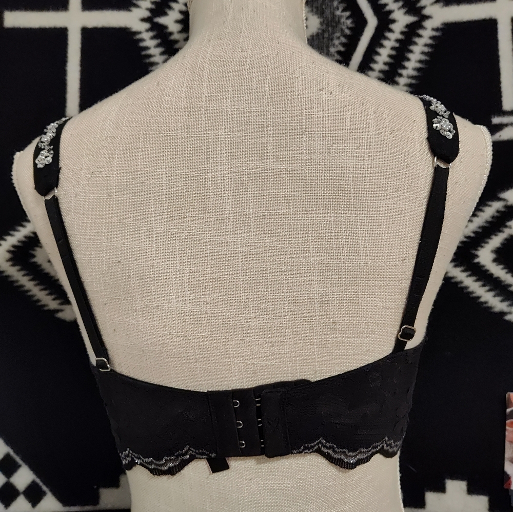 🖤 EUC Victoria's Secret Dream Angels Push Up W/O Padding Unlined Plunge Bra, 34 - Picture 13 of 16